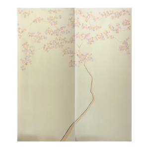 Cherry Blossom Mural Hand Painted Silk Wallpaper Bedroom Feature Wall Panels