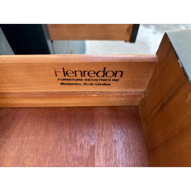 Wood Vintage Pair Henredon Michael Taylor Boho Chests Drawers Dressers Hollywood a Pair For Sale - Image 7 of 12