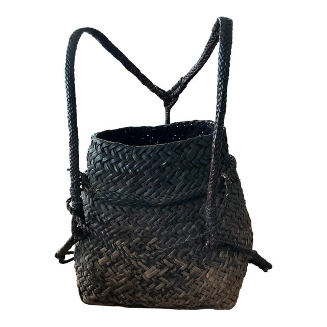 Antique Gathering Basket For Sale