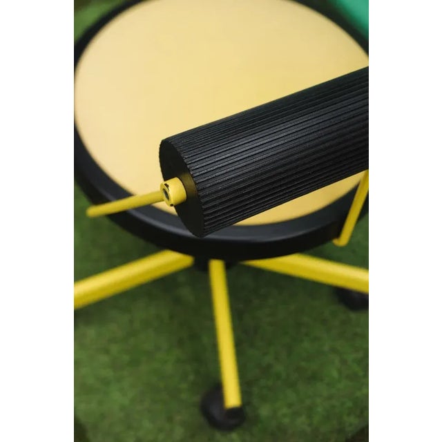 Bieffeplast Swivel Vintage Yellow Desk Chair, Italy, 1980 For Sale - Image 6 of 8