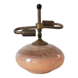 Vintage Studio Pottery Table Lamp For Sale