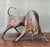 Mid-Century Modern Vintage Metal Abstract Bull Sculpture For Sale - Image 3 of 16