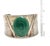 Mid-Century Modern 1970s Modernist Sterling Silver Malachite Cuff For Sale - Image 3 of 6