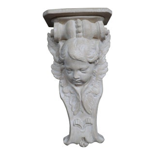 Italian Carved Cherub Wall Bracket Shelf For Sale
