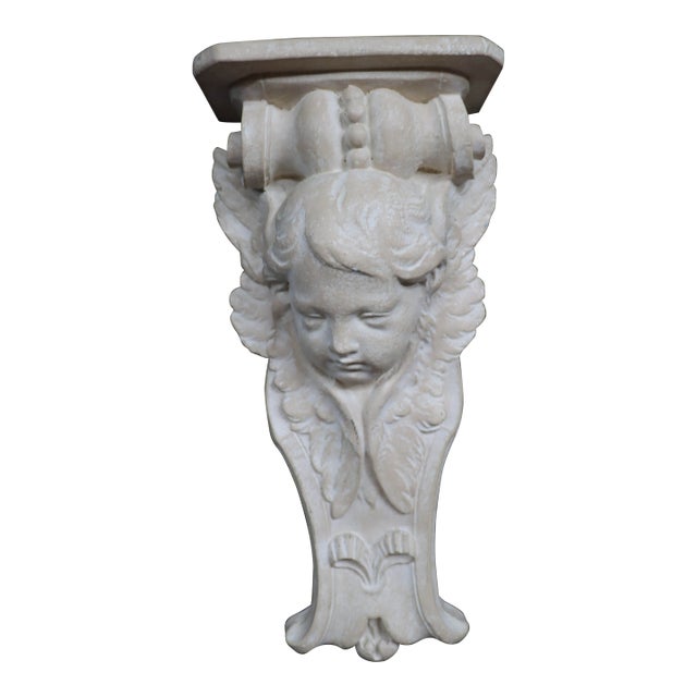 Italian Carved Cherub Wall Bracket Shelf For Sale