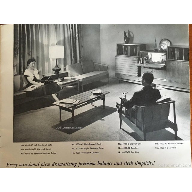 Wood 1960s Mid Century Modern Sectional Divider Table by American of Martinsville For Sale - Image 7 of 12