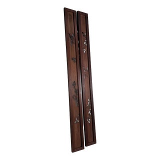 Japanese Wooden Ranma Panels with Birds, 1930s, Set of 2 For Sale