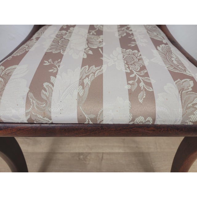 Antique Victorian Upholstered Mahogany Carver Armchair, 1890 For Sale - Image 16 of 18