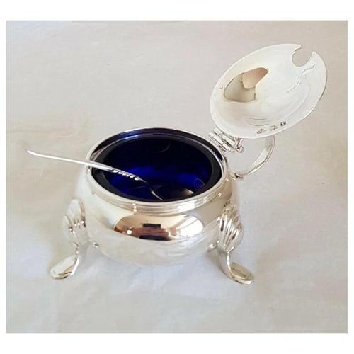 Blue Antique Sterling Silver Cruets, London, 1930s, Set of 3 For Sale - Image 8 of 15