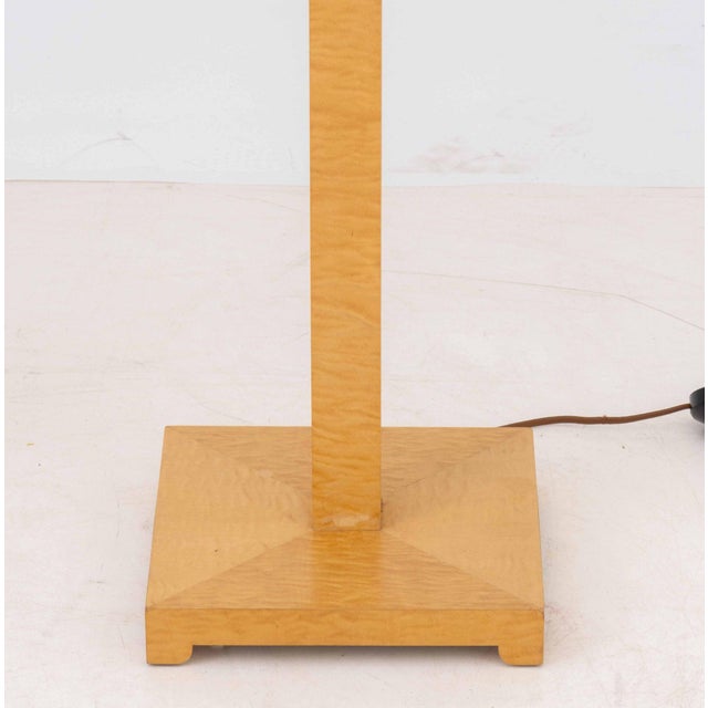 1950s 1950s Tommi Parzinger Maple & Brass Floor Lamps - a Pair For Sale - Image 5 of 8