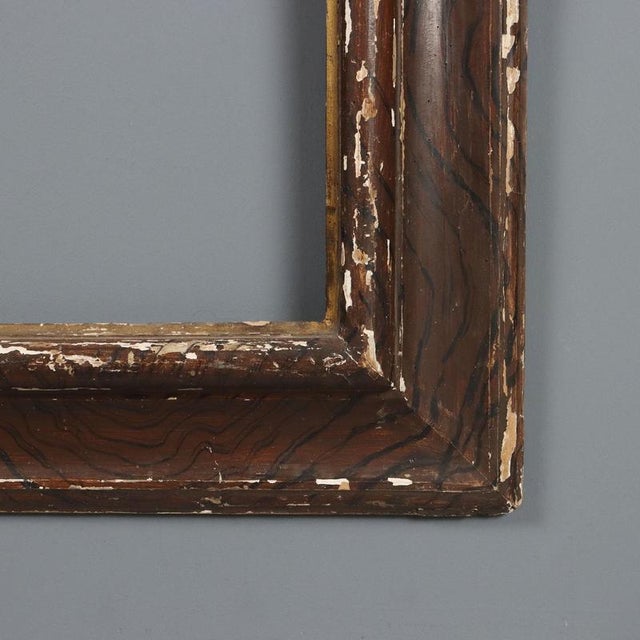 Painted Gilded Poplar Wood Frame For Sale - Image 6 of 10