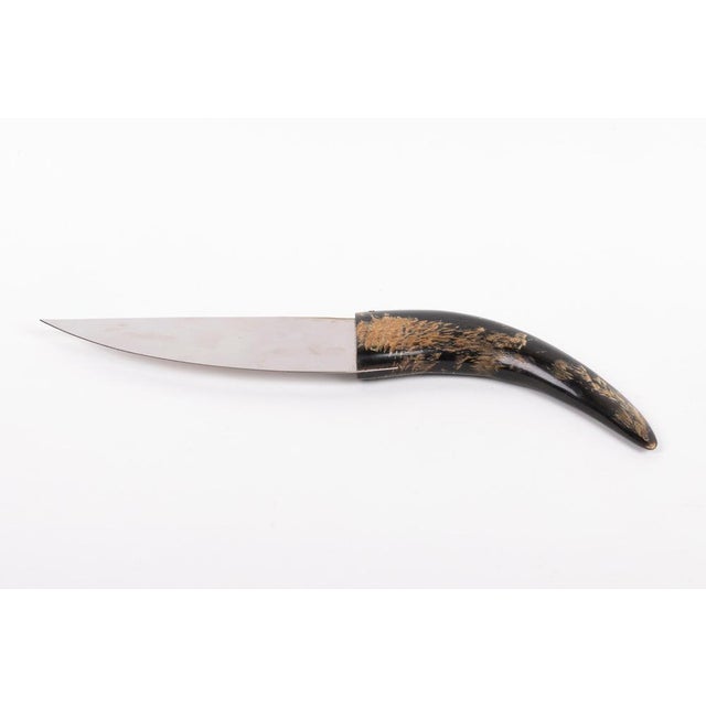 Carl Auböck Knife made of steel and horn, Austria, 1960s. This piece is attributed to the mentioned designer/maker. It has...