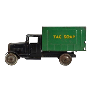 Antique Pressed Steel Werk'sTag Soap Advertising Truck & Soap Bar Cargo C1920