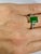 Emerald 3.5 Carat Emerald Cut Emerald and 0.5 Carat Diamond Ring 14 Karat White Gold For Sale - Image 8 of 18