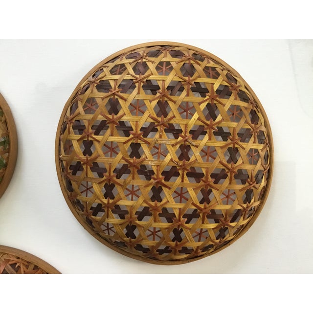 Antique Japanese Ceremonial Bamboo Woven Baskets Set of 4 Chairish