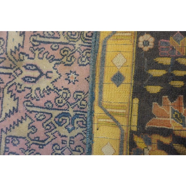 Rose Early 20th Century Indian Cotton Agra Carpet For Sale - Image 8 of 9