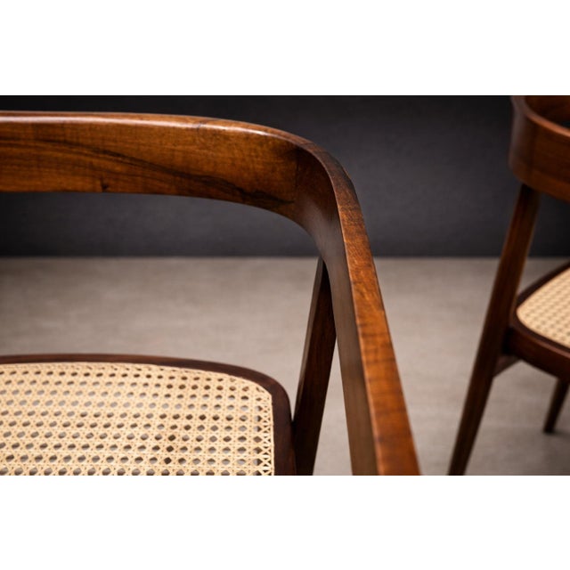 Pair of Brazilian Modern Armchairs in Rosewood and Cane, Joaquim Tenreiro, 1950s For Sale - Image 14 of 14