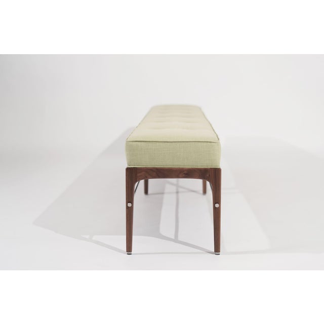 Linear Bench in Natural Walnut Series 96 by Stamford Modern For Sale In New York - Image 6 of 18