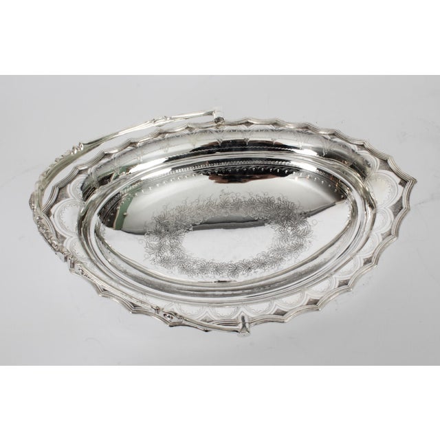 Antique Victorian Silver Plated Fruit Basket, 19th Century For Sale - Image 4 of 15