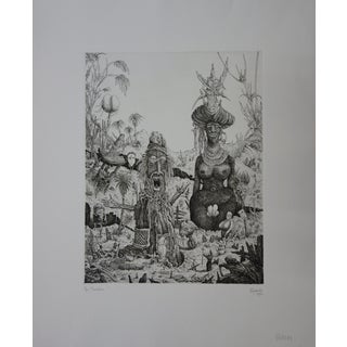 Miguel Fraley, Tentative, Original Etching For Sale