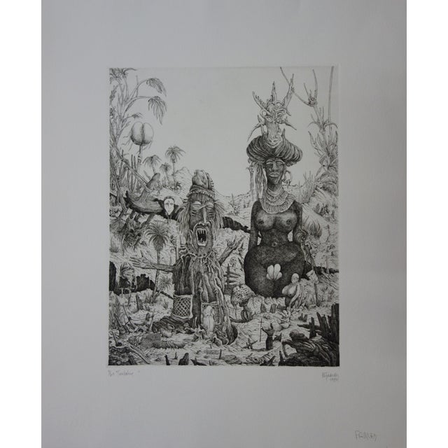 Miguel Fraley, Tentative, Original Etching For Sale