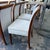 White Late 20th Century Set of 8 Art Deco Polished Wood Leather Dining Chairs For Sale - Image 8 of 12