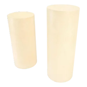 Round Textured 30" & 36" Tall 14" Dia Cylinder Shape Pedestals Stands - A Pair