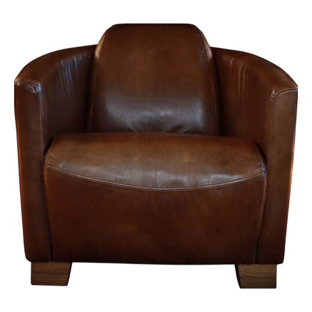 Halo Mars Aviator Rocket Club Armchair in Cigar Brown Leather from Timothy Oulton, 2010s For Sale