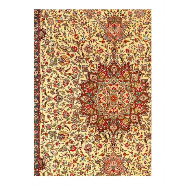 Tabriz Silk & wool rugs are distinguished by their excellent weave and by their remarkable adherence to the classical...