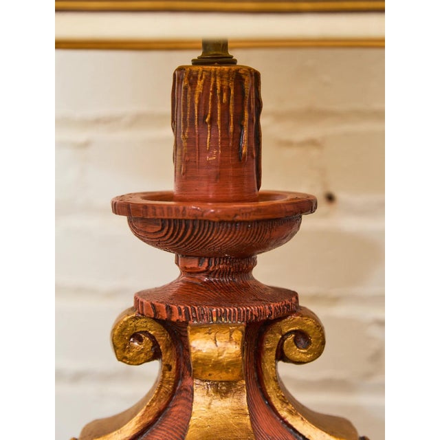 Wood Mid 20th Century Regency Wood Lamp For Sale - Image 7 of 10