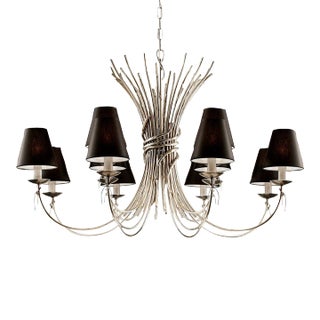 Silver Sculpture Ceiling Light For Sale