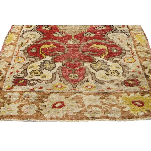 Vintage Turkish Oushak Runner - 02'08 X 09'02 For Sale In Dallas - Image 6 of 8