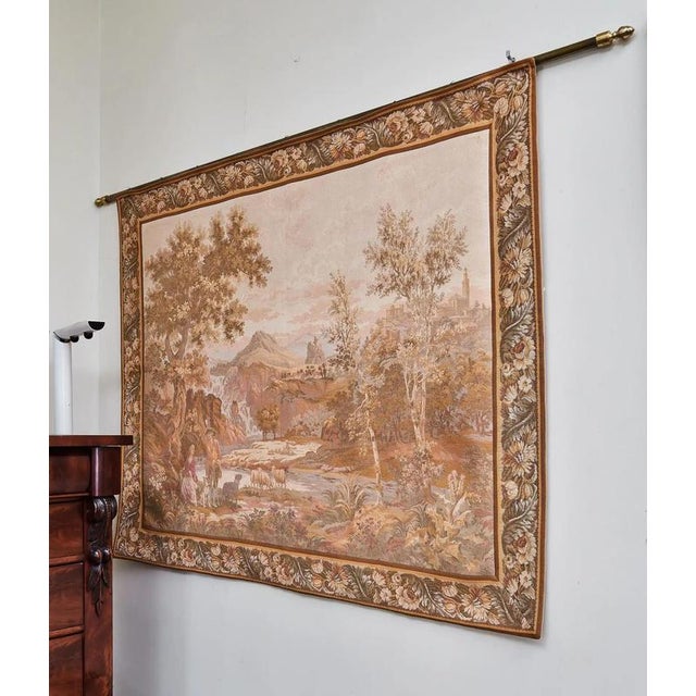 Brown Shepherds Idyll Tapestry in Woven Textile For Sale - Image 8 of 8