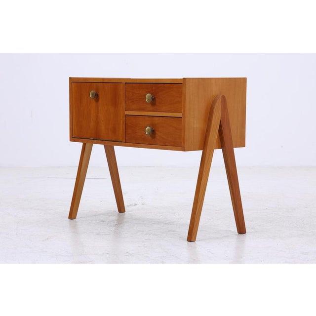 Vintage Teak Bedside Table with Flap and Drawers, 1960s For Sale - Image 15 of 16
