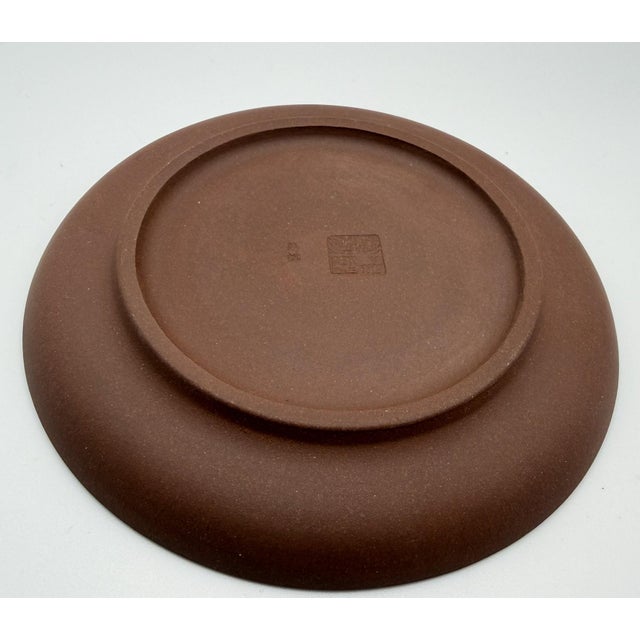 Sienna Ying Zisha Plate With Miniature Fruits and Nuts Sculptures For Sale - Image 8 of 9