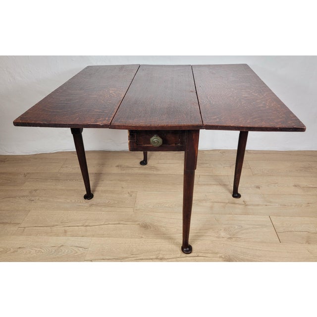 Brown Georgian Drop-Leaf Dining Table in Oak, 1820s For Sale - Image 8 of 18