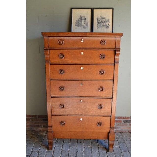 Antique Oak Empire Chiffonier For Sale - Image 10 of 11