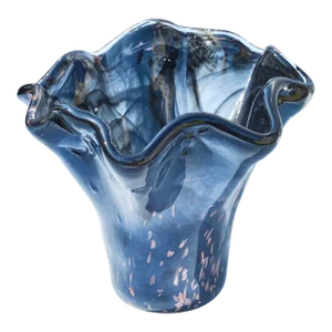 Vintage Hand-Blown Murano Italian Art Glass Vase Centerpiece