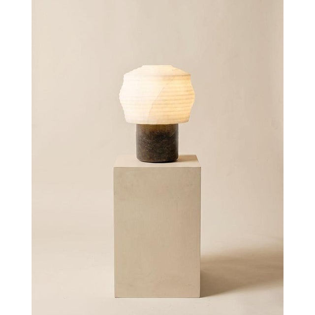 Papyrus Alabaster Table Lamp by Luis Gimeno For Sale - Image 6 of 9