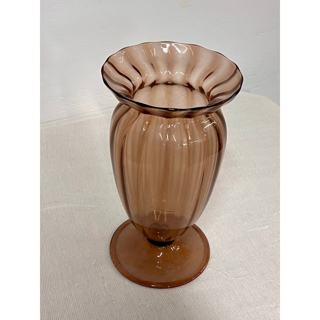 1940s Vittorio Zecchin Murano Glass Vase For Sale - Image 5 of 6