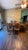 Solid oak Jacobean refractory table. 5 chairs + Captains chair. Circa 1880’s. 60 in long, 38” wide. Two 13” extensions...