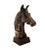Brass Antique Brass Finish Metal Horse Bust Sculpture For Sale - Image 8 of 9