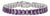 Bochic Natural Amethyst Step-Cut Tennis Bracelet in Solid Silver for Her For Sale