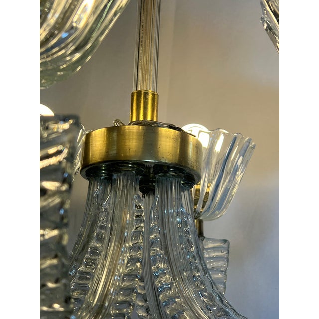 Murano Glass Chandelier attributed to Ercole Barovier, 1940s For Sale - Image 16 of 18