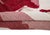 A striking silhouette, mirrored top to bottom. A dramatic burgundy medallion unfolds across a cream field, its sharp...