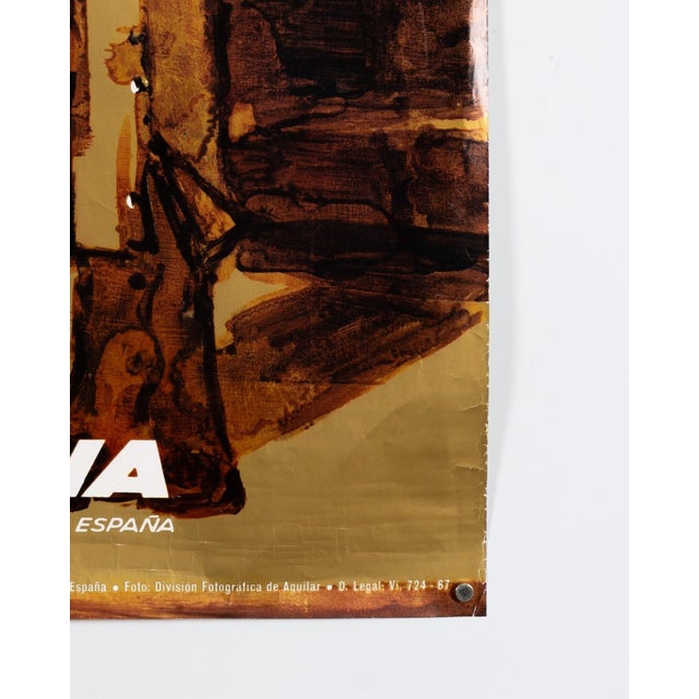 Paper Vintage Iberia España Airline Poster, 1967 For Sale - Image 7 of 9