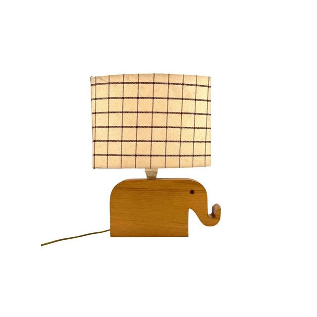 Mid-Century Modern Wood Elephant Table Lamp, 1960s For Sale - Image 13 of 13