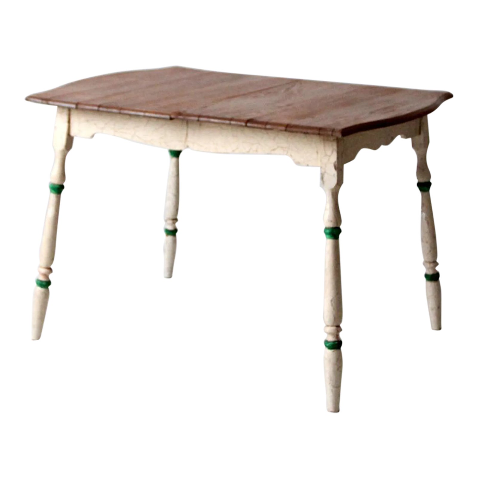 Vintage Painted Wood Dining Table | Chairish