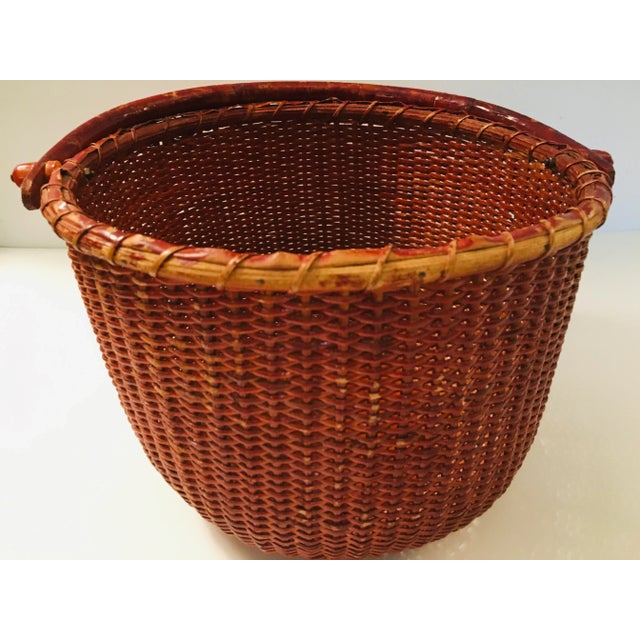 1993 Nantucket Basket with Inlaid Penny, Dated Chairish