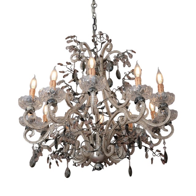Twelve-Arm Italian Chandelier Mechini For Sale